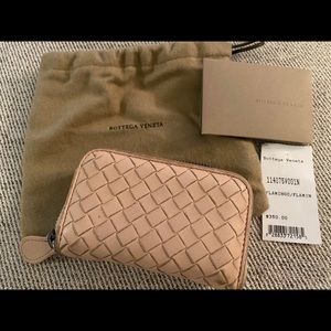 Bottega Veneta pink coin purse